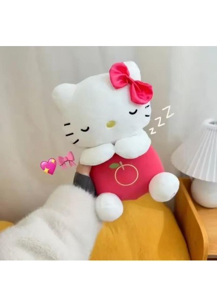 Luxury Uyku Arkadaşı Hello Kitty Nefes Alan Peluş Ayı Müzikli Işıklı Ritmik Solunum Hareketli Peluş Oyuncak 1 Adet