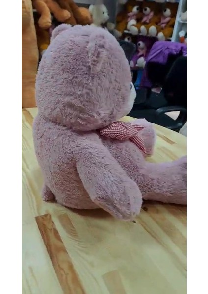 Luxury Toyzz 80 cm Koyu Kahve Pelus Ayı Oturan Kısa Bacaklı Tombul Ayıcık Uyku Arkadaşı 1 Adet fiyatları