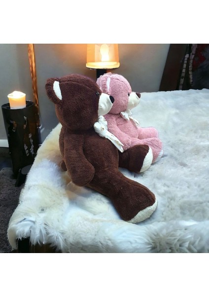 Luxury Toyzz 80 cm Koyu Kahve Pelus Ayı Oturan Kısa Bacaklı Tombul Ayıcık Uyku Arkadaşı 1 Adet modelleri