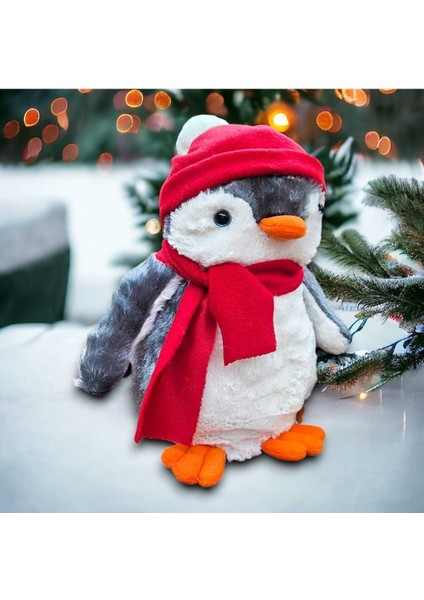 Luxury Toyzz 40 cm Peluş Pingu Penguen Kırmızı Şapkalı Peluş Oyuncak Uyku Arkadaşı 1 Adet indirimleri