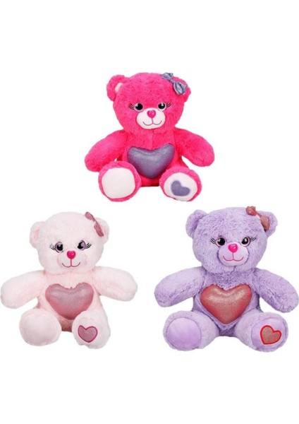 Luxury - Peluş Kalpli Oturan Ayıcık 26 cm 1 Adet