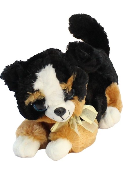 Luxury Havlayan Sesli Köpek Peluş Oyuncak 30 cm Siyah 1 Adet