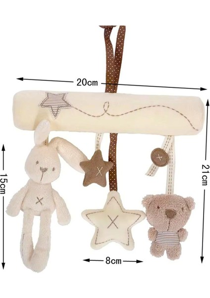 Luxury Müzikli Bebek Beşik Dönence, Puset Peluş Oyuncak Vikvikli, Çocuk Arabası Spiral, Çıngırak Dolambaç 1 Adet modelleri