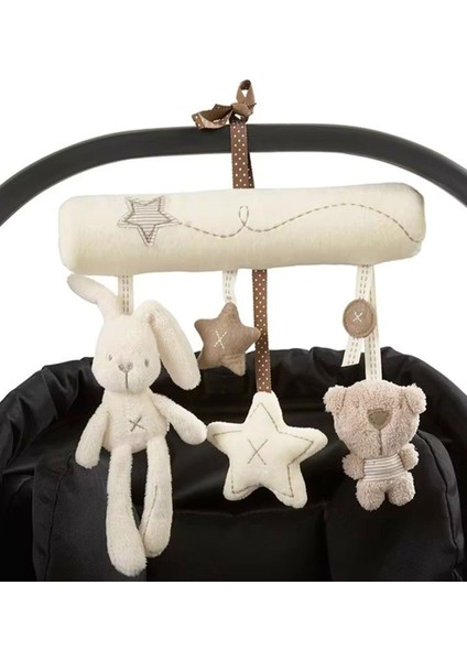 Luxury Müzikli Bebek Beşik Dönence, Puset Peluş Oyuncak Vikvikli, Çocuk Arabası Spiral, Çıngırak Dolambaç 1 Adet indirimleri