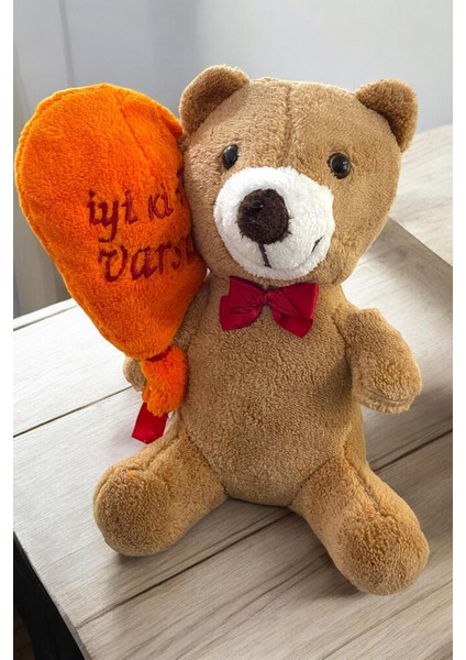 Luxury Peluş Ayıcık Iyi Ki Varsın Balonlu Ayıcık Doğum Günü Ayıcığı 1 Adet