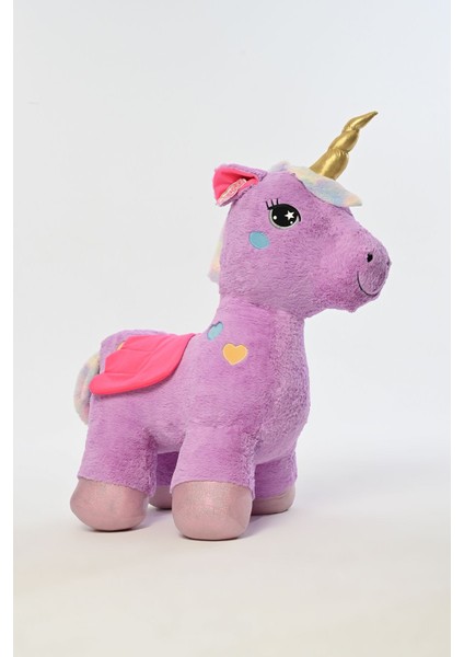 Luxury Peluş Dolgulu Boynuzlu ve Kanatlı Dev Unicorn Oyun Arkadaşı 100 cm 1 Adet