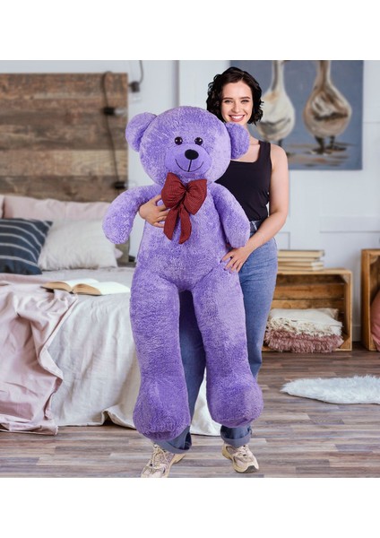 Luxury 130 cm Peluş Ayı - Şık Papyonlu Dev Sevimlilik 1 Adet