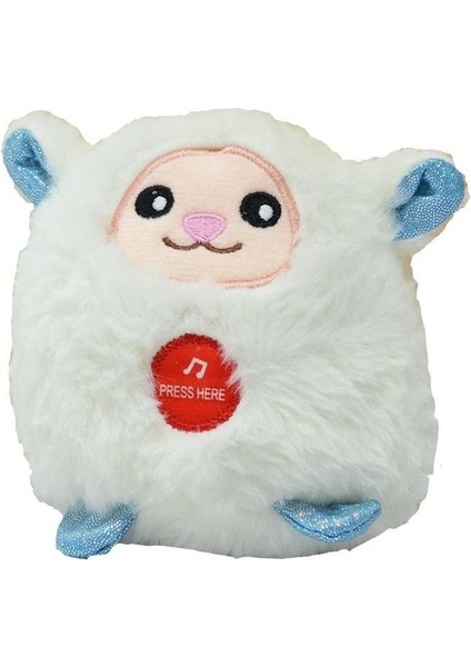 Luxury Sevimli Sesli Mini Kuzu Peluş Beyaz 10 cm - Uyku ve Oyun Arkadaşı Peluş Oyuncak 1 Adet