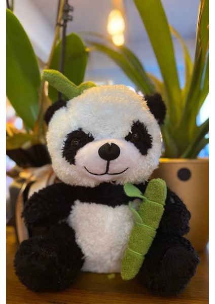Luxury Özel Hediye Bambu Panda Özel Kese Tasarımlı Peluş Panda Oyuncak 1 Adet