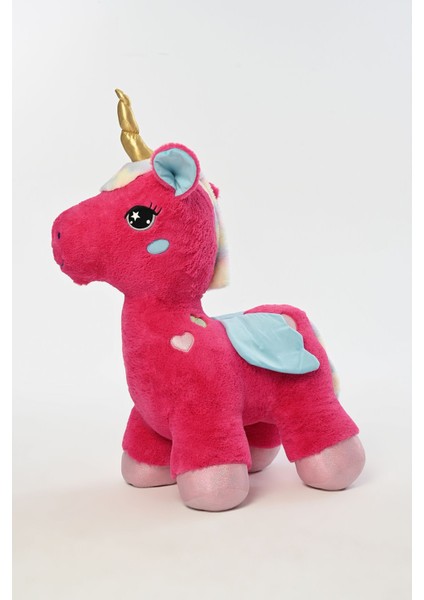 Luxury Peluş Dolgulu Boynuzlu ve Kanatlı Dev Unicorn Oyun Arkadaşı 100 cm 1 Adet