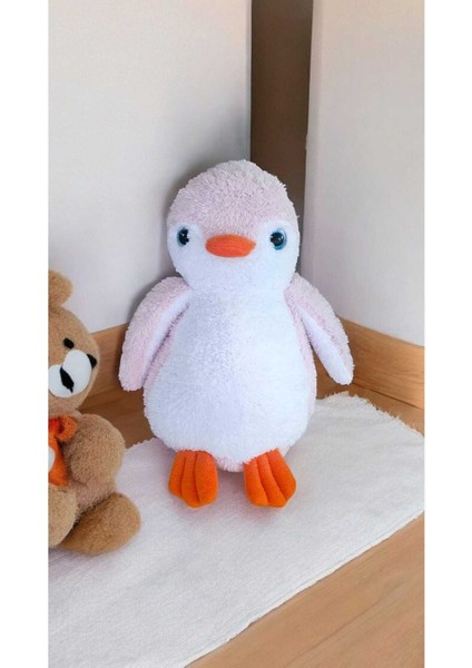 Luxury Peluş Uyku Arkadaşı ve Pembe Sevimli Penguen Oyuncak Yastık 1 Adet