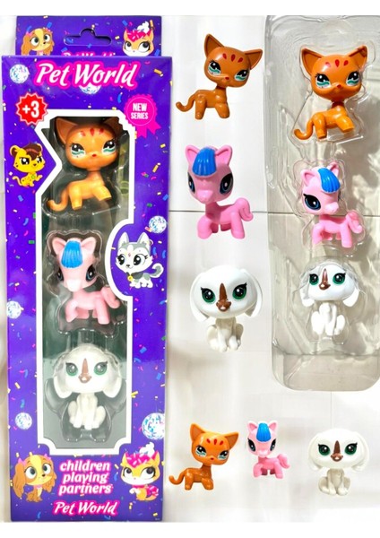 Luxury Minişler Pet Shop Minişler Littles Pet Shop Neşeli Minişler 3lü Set 1 Adet