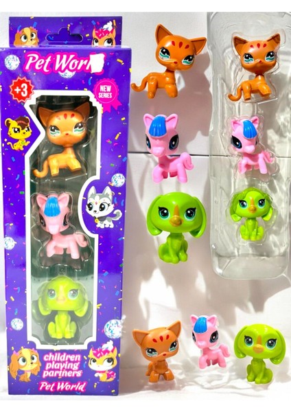 Luxury Minişler Pet Shop Minişler Littles Pet Shop Neşeli Minişler 3lü Set 1 Adet