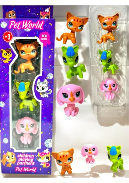 Luxury Minişler Pet Shop Minişler Littles Pet Shop Neşeli Minişler 3lü Set 1 Adet