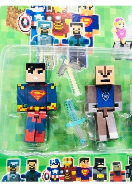 Luxury Minecraft Batman Süperman Paw Patrol Model Figür Oyuncak Maykıraft 1 Adet