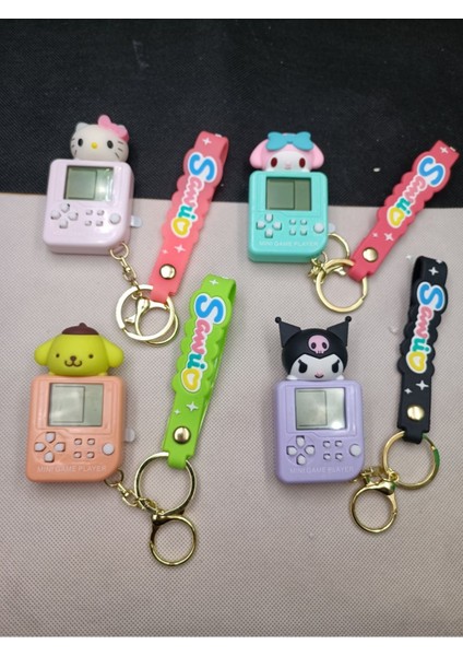 Luxury Sanrio Kawaii Tetris Oyunlu Anahtarlık Oyun Konsol Mini Tetris Oyunlu Lüx Anahtarlık Hediyelik 1ADET 1 Adet