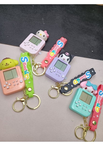 Luxury Sanrio Kawaii Tetris Oyunlu Anahtarlık Oyun Konsol Mini Tetris Oyunlu Lüx Anahtarlık Hediyelik 1ADET 1 Adet fiyatları