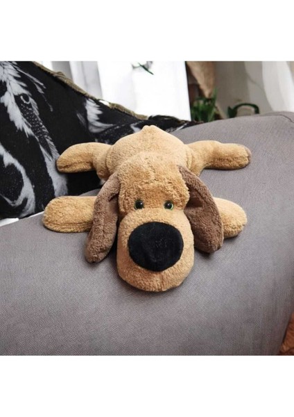 Luxury 75 cm Yatan Sevimli Peluş Köpek Yastık & Uyku Arkadaşı & Oyuncak & Yumuşak Hediyelik 1 Adet