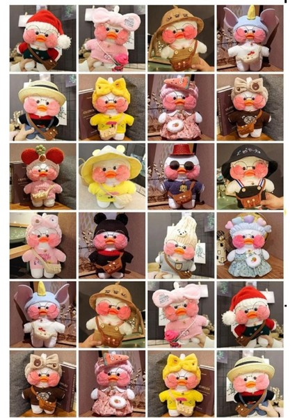 Luxury Lalafan Fan Duck Peluş Gözlük Omuz Çanta Oyuncak Hulv Vhosel Sen 29.5cm Yumuşak Kavai Kadife Ördek 1 Adet