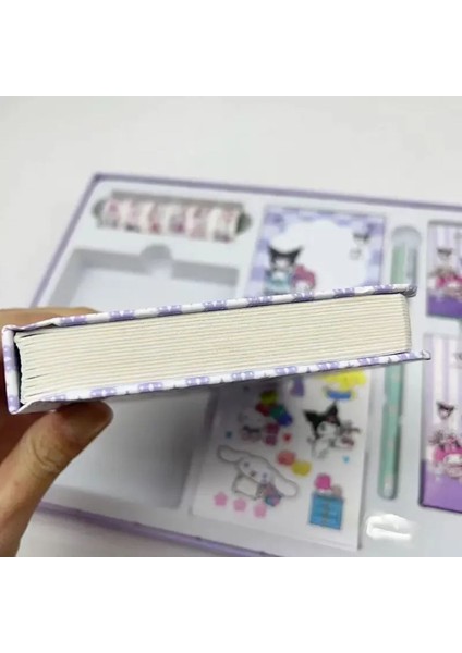 Luxury Kawaii Sanrio Set Bant Sticker Kuromi Yapışakanlı Sticker Defter Kalem Set Hediyelik Okul Kırtasiye 1 Adet modelleri