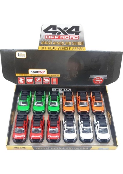 Luxury Oyuncak Off-Road Çek Bırak Metal Araba KID.00062 (Karışık Model 1 Adet) 1 Adet