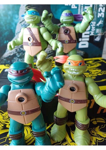 Luxury Ninja Kaplumbağa 13 Parça Oyuncak Projektörlü Resim Yansıtır Leonardo Michelangelo Raphael Donatello 1 Adet