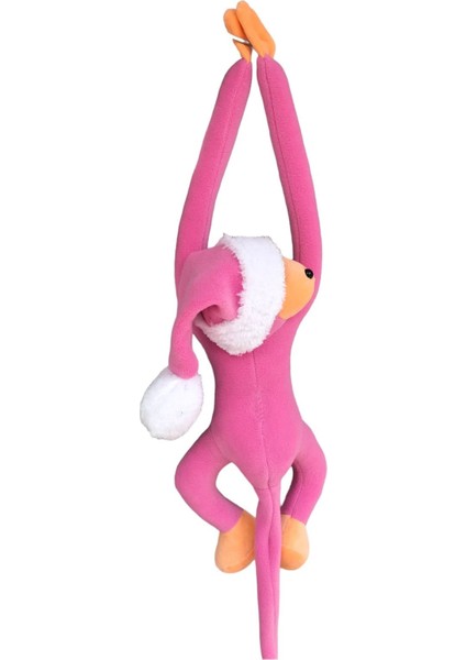 Luxury Pembe Şirine Şapkalı Peluş Oyuncak Maymun 70 cm 1 Adet fiyatları