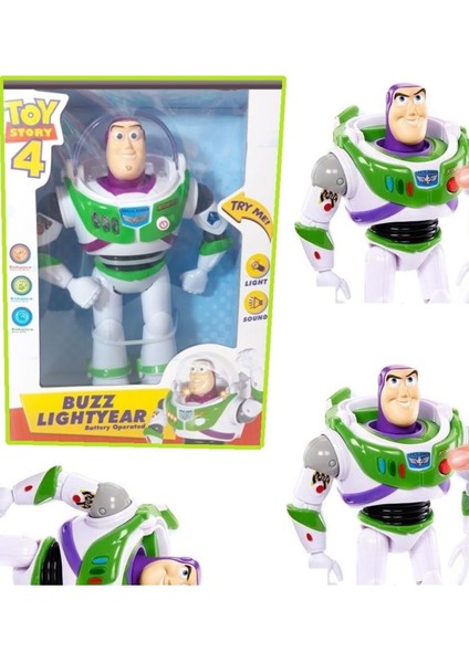 Luxury Oyuncak Hikayesi Toystory Buzz Lıght Year Işıklı Sesli Robot Elektronik Harika Oyuncak 1 Adet