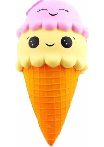 Luxury Jumbo Gülenyüz Dondurma Squishy Sık Bırak Kokulu Sukuşi 16 cm 1 Adet