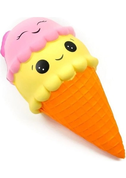 Luxury Jumbo Gülenyüz Dondurma Squishy Sık Bırak Kokulu Sukuşi 16 cm 1 Adet