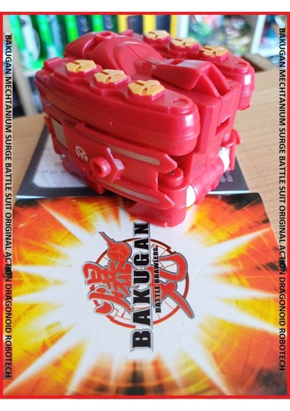 Luxury Bakugan Mechtanıum Surge Battle Suıt Orıgınal Actıon Dragonoıd Robotech Kırmızı 1 Adet