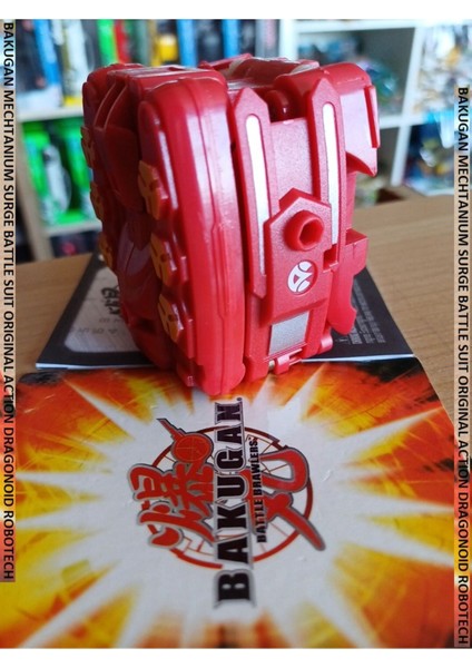 Luxury Bakugan Mechtanıum Surge Battle Suıt Orıgınal Actıon Dragonoıd Robotech Kırmızı 1 Adet