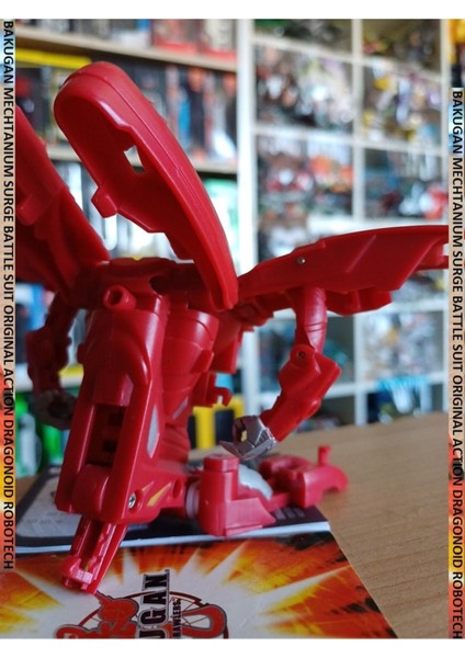 Luxury Bakugan Mechtanıum Surge Battle Suıt Orıgınal Actıon Dragonoıd Robotech Kırmızı 1 Adet