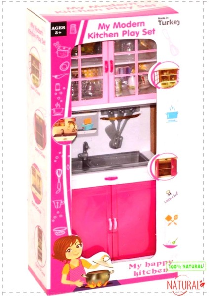 Luxury Lavabo My Happy Kitchen Evcilik ve Mutfak Setleri Kız Cocuk Oyuncakları Egitici Oyuncaklar 1 Adet