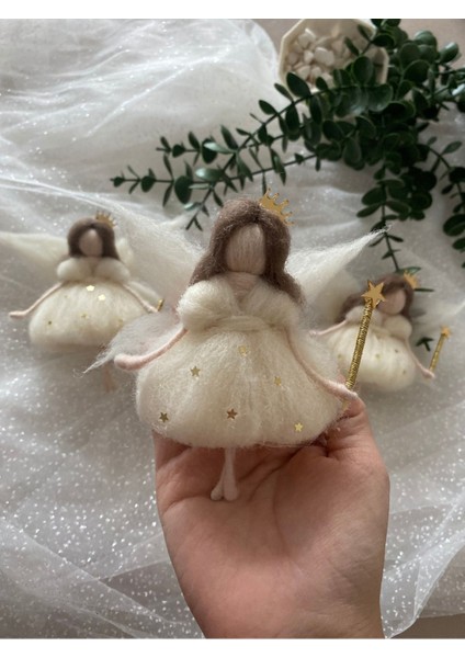 Luxury Yıldız ve Asa Detaylı Keçe Bebek 1 Adet