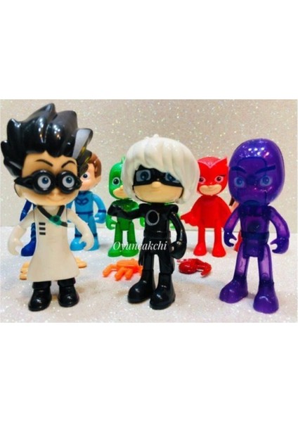 Luxury Pj Mask Pija Maskeliler Oyuncak Figür Seti 12 Parça Pj Masks 1 Adet modelleri