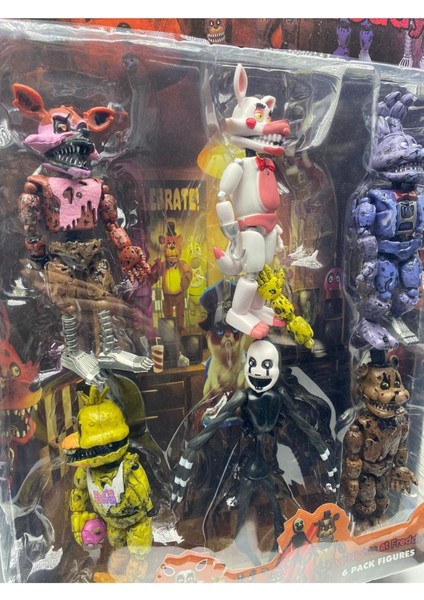 Luxury Freddy Oyuncak Figürleri Five Nights At Freddy’s Fnaf Kaliteli Oyuncak 6’lı Figür Set 1 Adet fırsatları