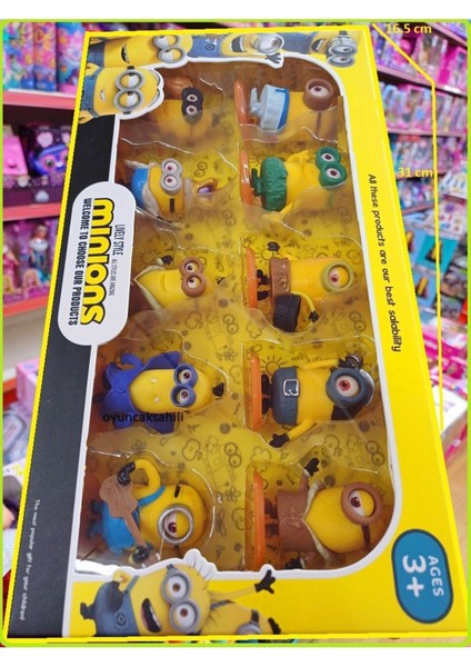 Luxury Bob Kevin Stuart 10 Adet Minyon Despicable Me Minion Oyuncak Set Gitarlı Vampir Kral 1 Adet