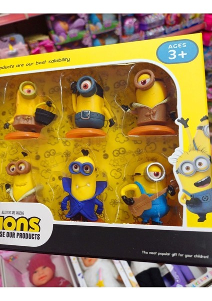 Luxury Bob Kevin Stuart 10 Adet Minyon Despicable Me Minion Oyuncak Set Gitarlı Vampir Kral 1 Adet