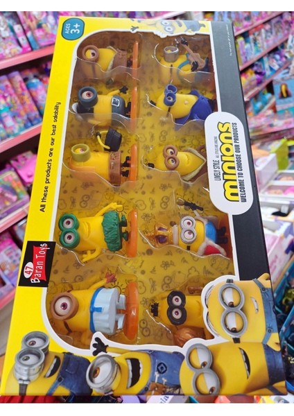 Luxury Bob Kevin Stuart 10 Adet Minyon Despicable Me Minion Oyuncak Set Gitarlı Vampir Kral 1 Adet