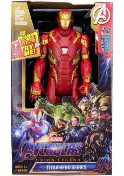Luxury Iron-Man Oyuncak Demir Adam Işıklı Sesli 30 cm 1 Adet modelleri