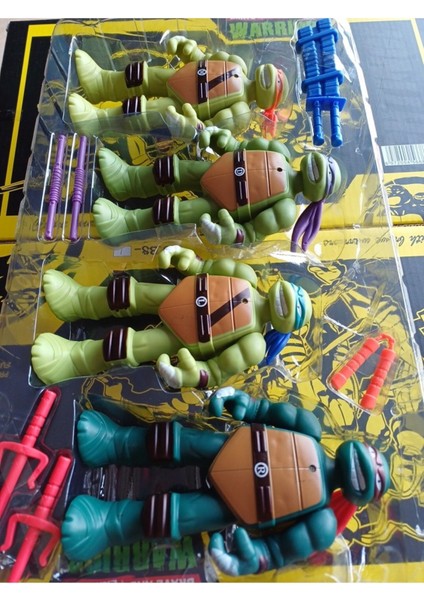 Luxury Ninja Kaplumbağa 12 Parça Tümü Işıklıdır Oyuncak Set Leonardo Michelangelo Raphael Donatello 1 Adet