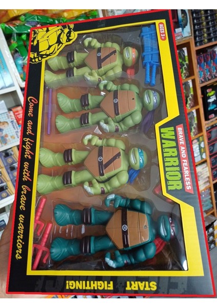 Luxury Ninja Kaplumbağa 12 Parça Tümü Işıklıdır Oyuncak Set Leonardo Michelangelo Raphael Donatello 1 Adet