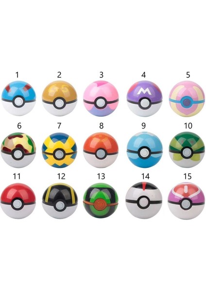 Luxury 1 Adet Togepi Pokemon Figür 4cm ve 1 Adet Poketopu - Pokemon Pokeball 1 Adet
