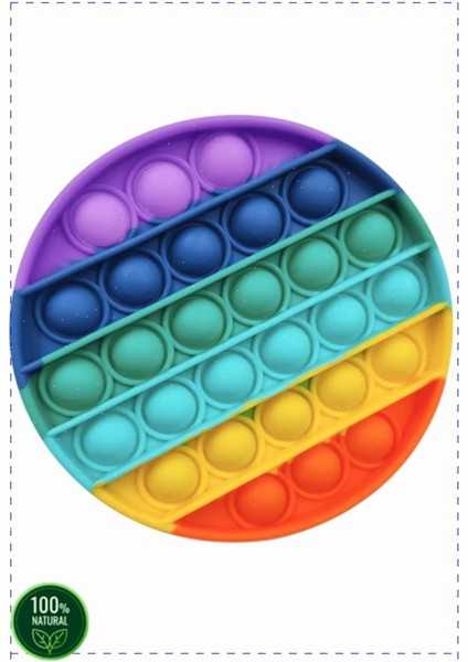 Luxury Pop It Balon Patlatma Gökkuşağı Daire Kız Oyuncakları Erkek Cocuk Egitici Montessori Oyuncak 1 Adet