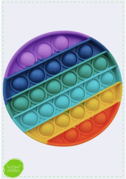 Luxury Pop It Balon Patlatma Gökkuşağı Daire Kız Oyuncakları Erkek Cocuk Egitici Montessori Oyuncak 1 Adet