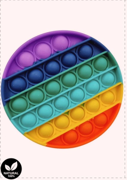 Luxury Pop It Balon Patlatma Gökkuşağı Daire Kız Oyuncakları Erkek Cocuk Egitici Montessori Oyuncak 1 Adet