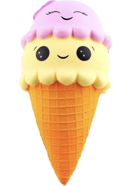 Luxury Squishy Gülen Dondurma 16 cm Sukuşi Yavaş Yükselen Oyuncak 1 Adet