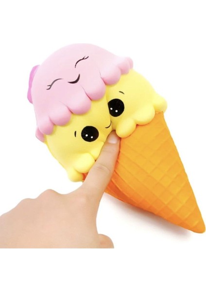 Luxury Squishy Gülen Dondurma 16 cm Sukuşi Yavaş Yükselen Oyuncak 1 Adet