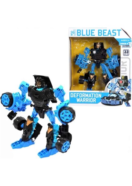 Luxury Deformation Warrior Robota Dönüşen Araba Optimus Prime Grimlock 18 cm Mavi 1 Adet